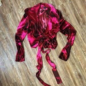 GUCCI Fabulous stretch wrap blouse size IT42